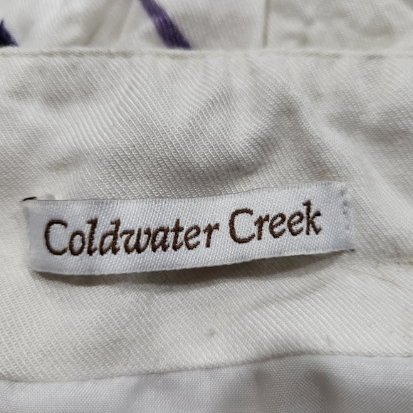 Coldwater Creek White with Purple accent 💜 skirt - Picture 3 of 7